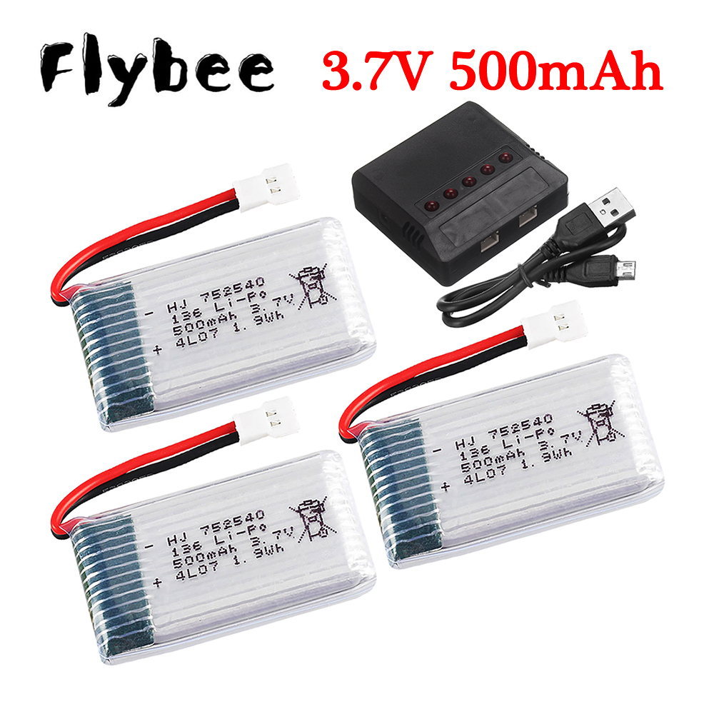 3.7V 500mAh 752540 Lipo Batter - огляд і ціна Drone Battery Charger