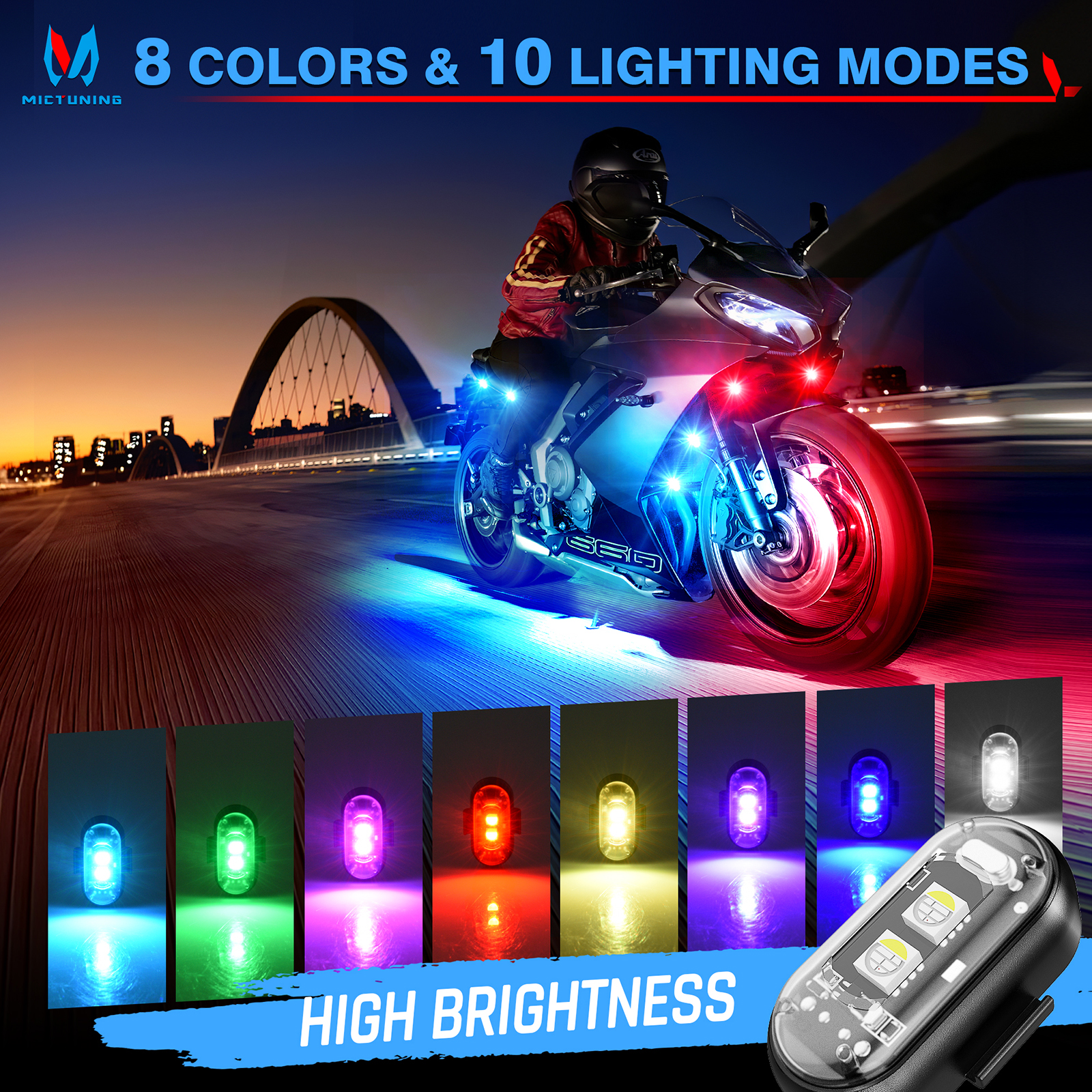MICTUNING Wireless LED Strobe  - огляд і ціна Drone Strobe Light