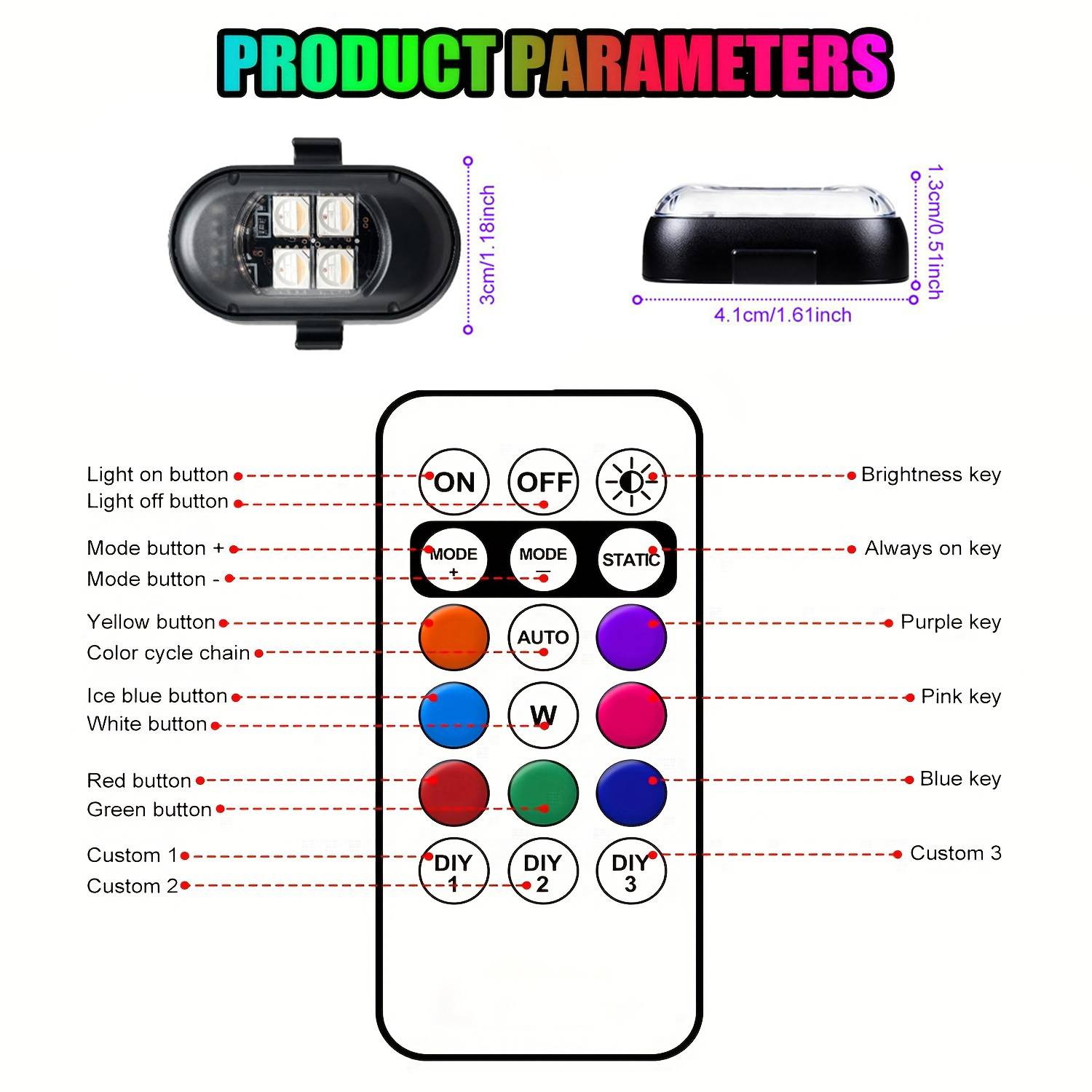 Upgraded 4LEDs Wireless LED St - огляд і ціна Drone Beacon Light