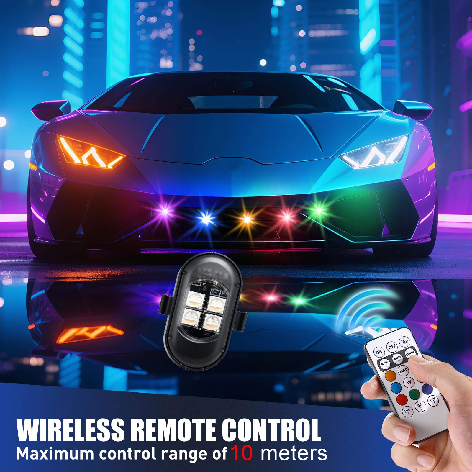 Upgraded 4LEDs Wireless LED St - огляд і ціна Drone Beacon Light