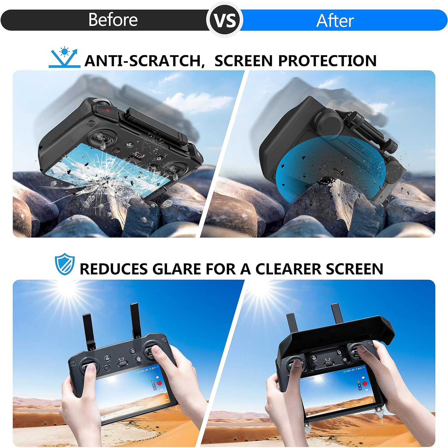 2-in-1 Sun Hood & Joystick Cov - огляд і ціна Drone Control Stick