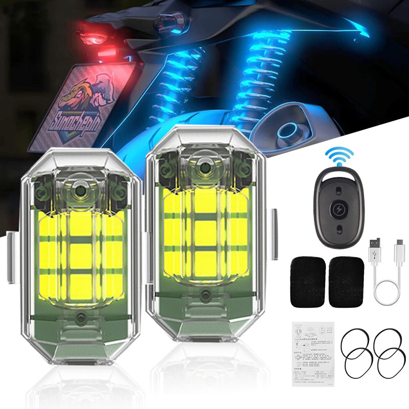 1/2/4Pc Remote Motorcycle Ligh - огляд і ціна Drone Strobe Light