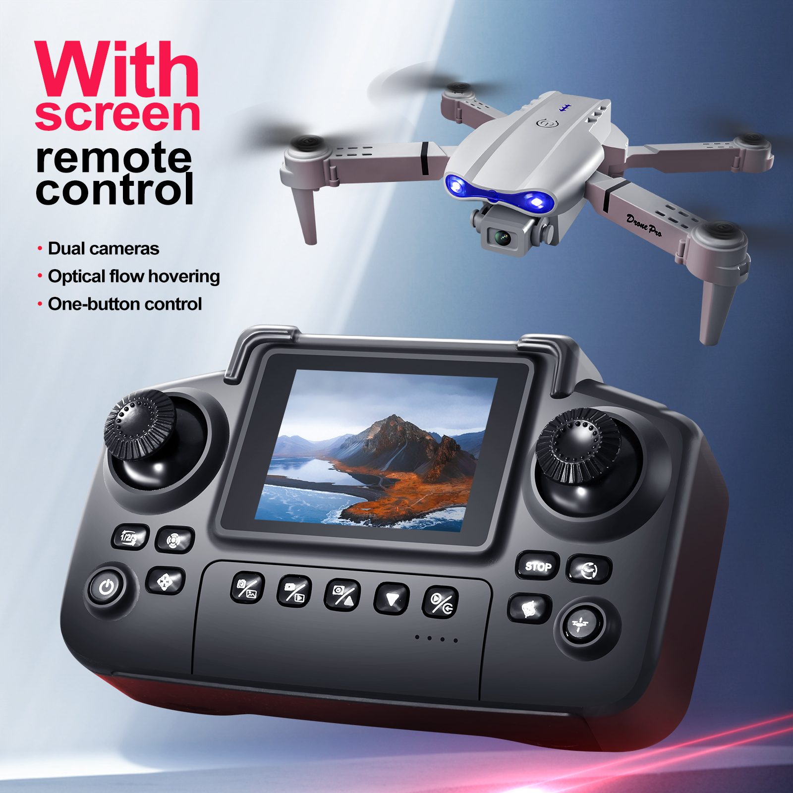 2025 New E88 E99 Upgraded Dron - огляд і ціна Drone Controller Screen