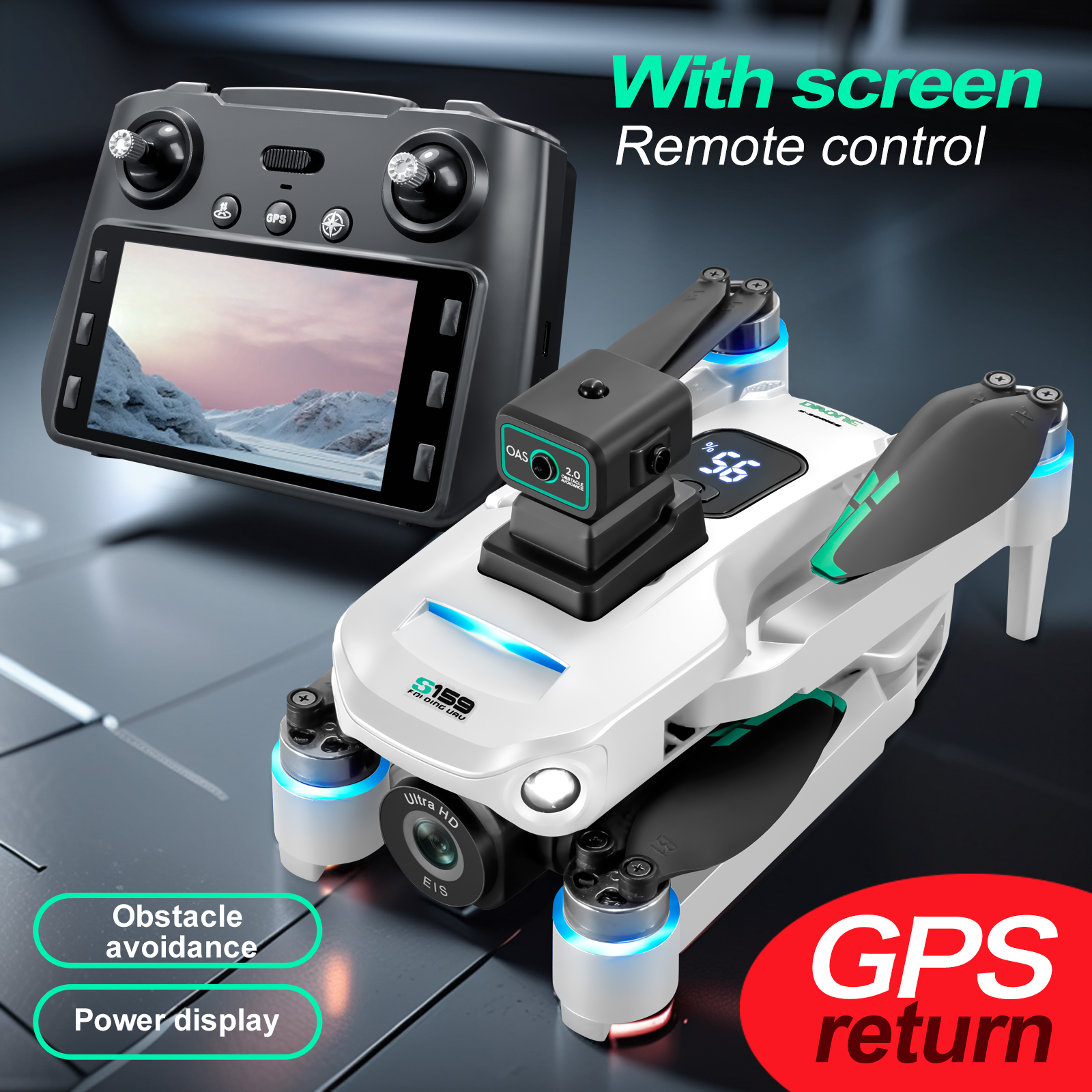 S159 GPS Drone 4K Profesional  - огляд і ціна Drone Power Bank